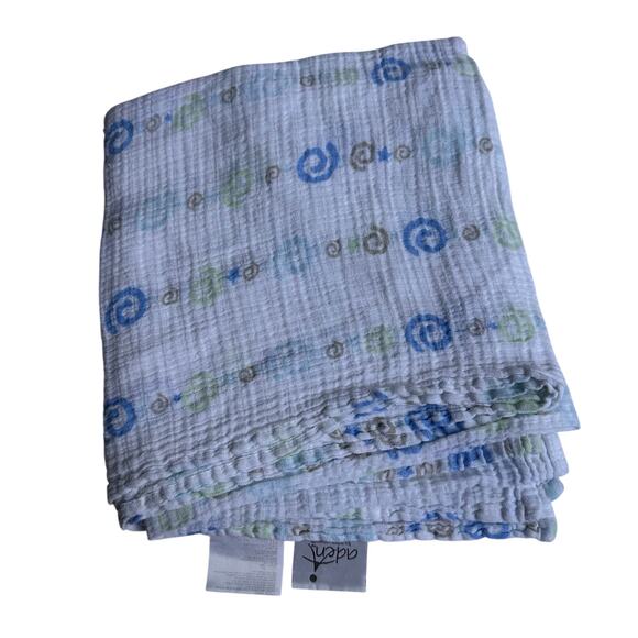 Aden + Anais White Swirl Bamboo Swaddle Blanket - Picture 1 of 3
